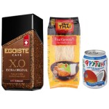 Кофе растворимый, рисовая вермишель и напиток